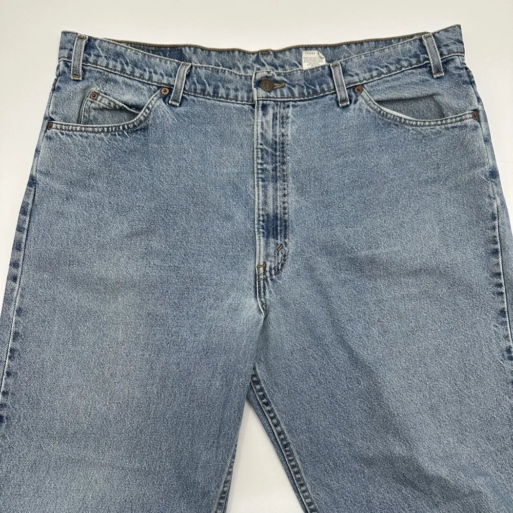 VTG Y2K Levis 550 Denim Jeans Men 42x30 (40x29) Blue Relaxed Fit 1997 Orange Tab